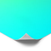 Poster Dégradé de jaune à aqua (Coin)