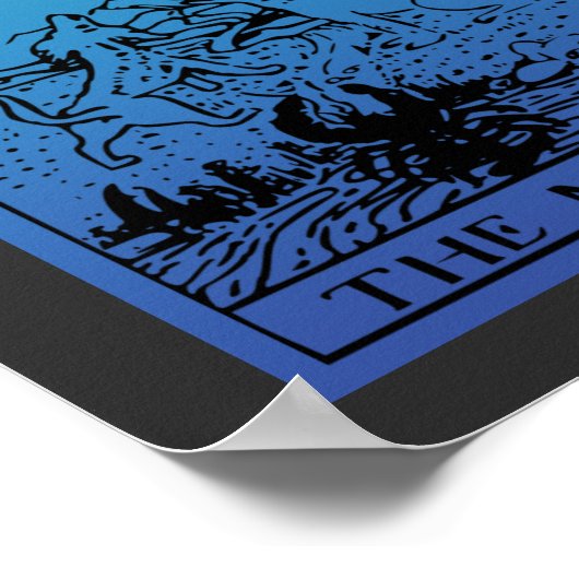 Poster Dégradé de la carte Moon Tarot (Coin)