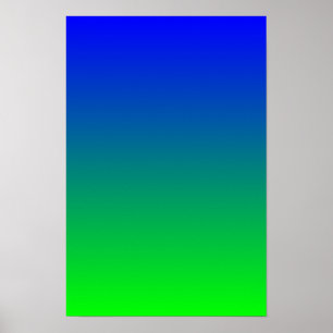 Poster Dégradé de la chaux bleue