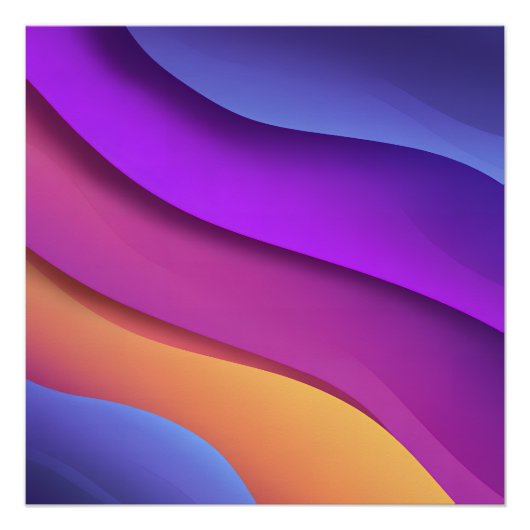 Poster Dégradé d'onde vibrant (Devant)