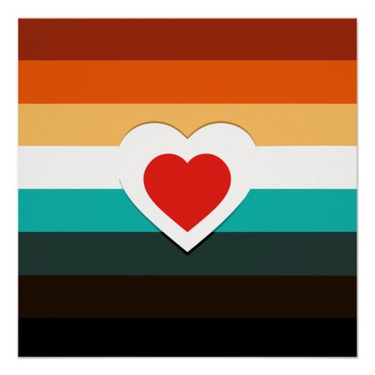 Poster Dégradé du coeur (Devant)