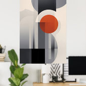 Poster Dégradé géométrique (Bureau à domicile)