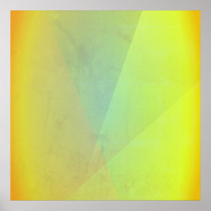 Poster Dégradé géométrique jaune moderne