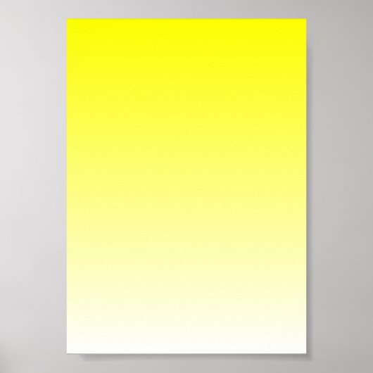 Poster Dégradé jaune à blanc (Devant)