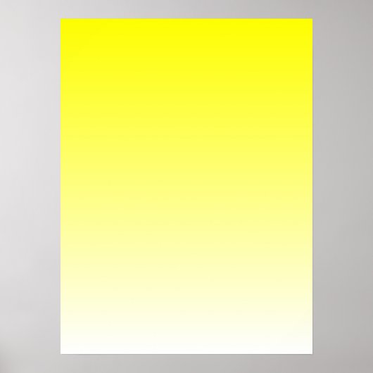 Poster Dégradé jaune à blanc (Devant)