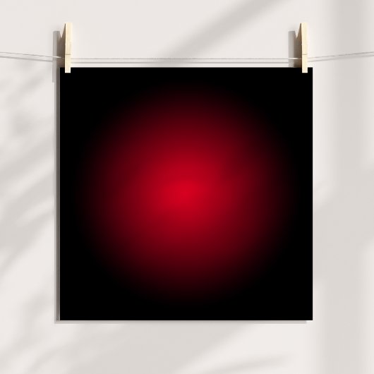 Poster Dégradé Radial Noir et Rouge