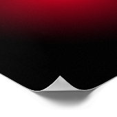 Poster Dégradé Radial Noir et Rouge (Coin)