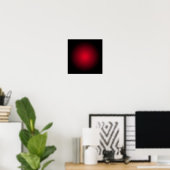 Poster Dégradé Radial Noir et Rouge (Bureau à domicile)