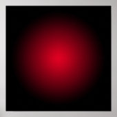 Poster Dégradé Radial Noir et Rouge (Devant)