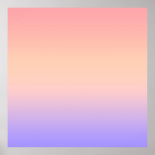 Poster Dégradé rose jaune et violet
