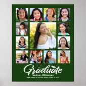 Poster Dégradé vert K–12 Script Collage photo Moderne (Devant)