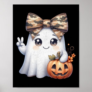 Poster Déguisement camouflage drôle d'Halloween Fantôme B