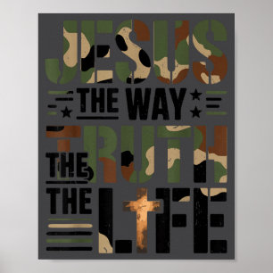 Poster Déguisement chrétien Jésus voie vérité vie camoufl