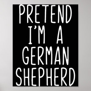 Poster Déguisement de Chien de Berger Allemand Halloween