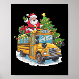 Poster Déguisement de conducteur de bus scolaire en sapin