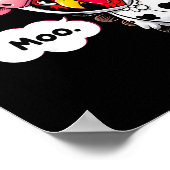 Poster Déguisement de dinde de vache Moo drôle de Thanksg (Coin)