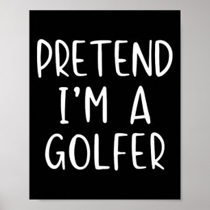 Poster Déguisement de golfeur drôle simple Halloween
