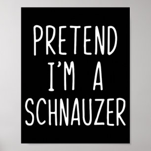 Poster Déguisement de schnauzer paresseux pour Halloween