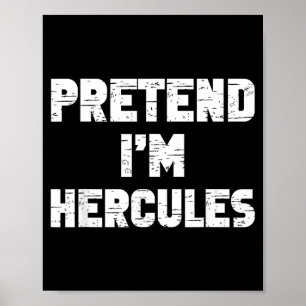 Poster Déguisement d'Hercule pour Halloween drôle et pare