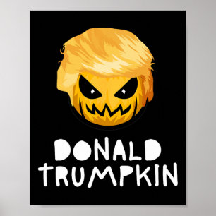 Poster Déguisement drôle d'Halloween Donald Trumpkin Trum