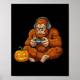 Poster Déguisement Funny Bigfoot Halloween Costume Gamer