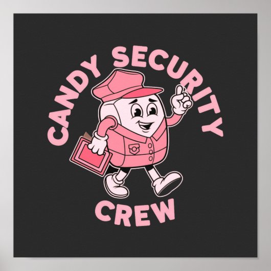Poster Déguisement Funny Candy Security Crew pour Hallowe (Devant)