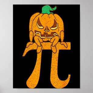 Poster Déguisement Halloween citrouille amoureux des math