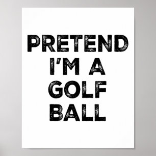 Poster Déguisement Halloween paresseux de balle de golf