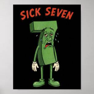 Poster Déguisement Halloween Sick Seven 67 Meme Drôle Rét