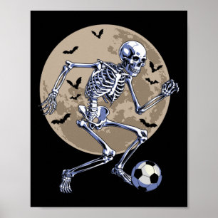 Poster Déguisement squelette garçons de football Hallowee