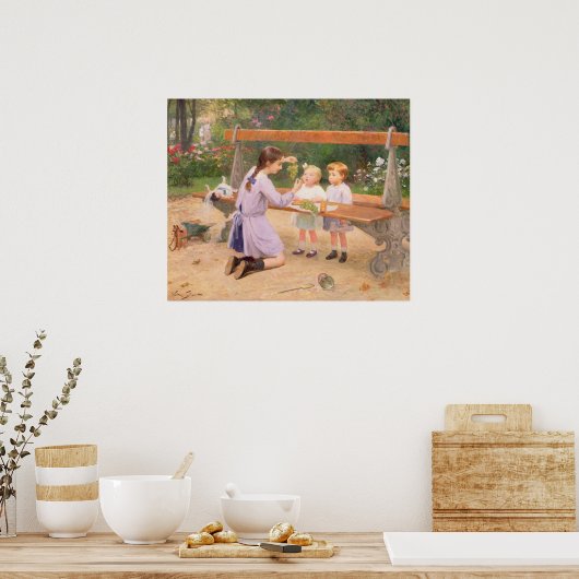 Poster Dégustation de raisins (Cuisine)