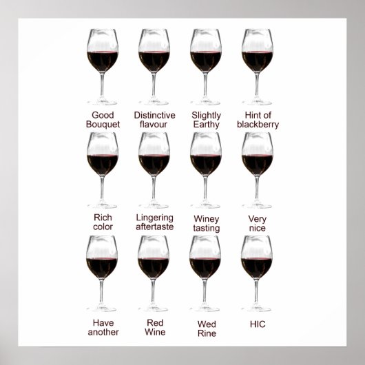 Poster Dégustation de vin (Devant)