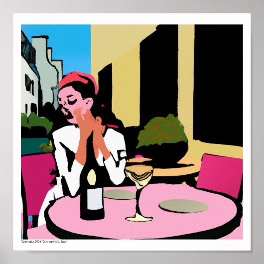 Poster Dégustation de vins l'après-midi à Rio (Devant)