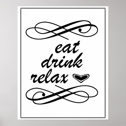 Poster Dégustez Un Verre Relax Décor Maison (Devant)