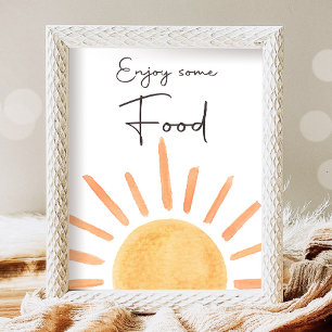 Poster Dégustez Une Table Boho Sunshine Anniversaire