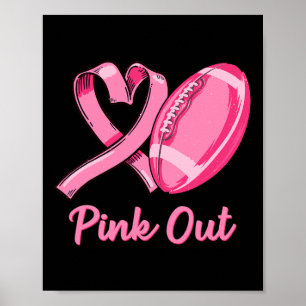 Poster Dehors Cancer du sein Sensibilisation Bleached Foo