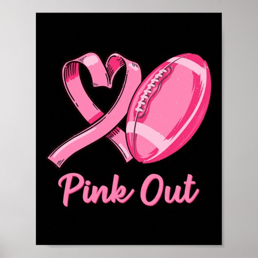 Poster Dehors Cancer du sein Sensibilisation Bleached Foo (Devant)