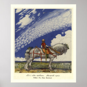 Poster Dehors dans le monde par John Bauer