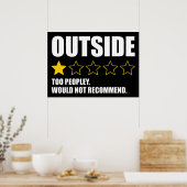 Poster Dehors - Trop de gens. Ne recommanderait pas (Cuisine)