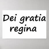 Poster Dei gratia regina (Devant)