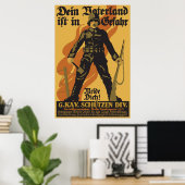 Poster Dein Vaterland ist à Gefahr (Bureau à domicile)