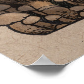 Poster Deinonychus et la Lune (Coin)