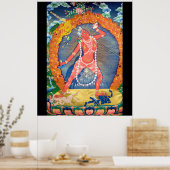 Poster Déité bouddhiste tibétaine de Vajrayogini (Cuisine)