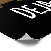 Poster Deja Poo Funny Double Poop Pun Dark BG (Coin)