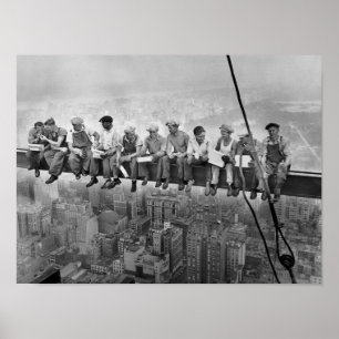 Poster Déjeuner au sommet du gratte-ciel, 1932 New York
