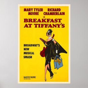 Poster Déjeuner chez Tiffany Retro Film de cinéma Vintage