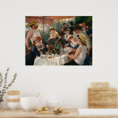 Poster Déjeuner conique Renoir de la fête nautique (Cuisine)