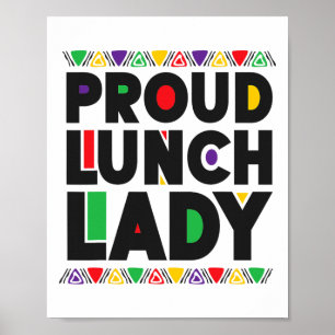 Poster Déjeuner dame Africaine Américaine Junetten Histo