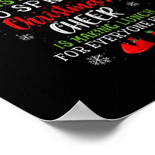 Poster Déjeuner dame Noël Joyeux Noël Noël Noël Noël Noël (Coin)