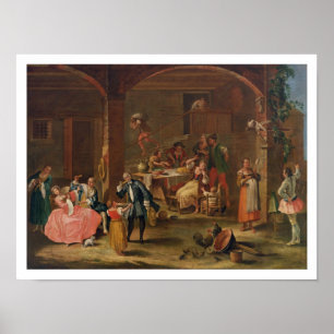 Poster Déjeuner dans le pays (huile sur la toile)